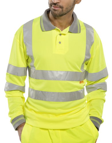 Beeswift Polo Shirt Long Sleeved Saturn Yellow M