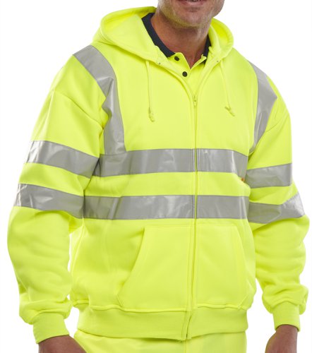 Beeswift Zip-Up Hooded Sweatshirt Saturn Yellow M