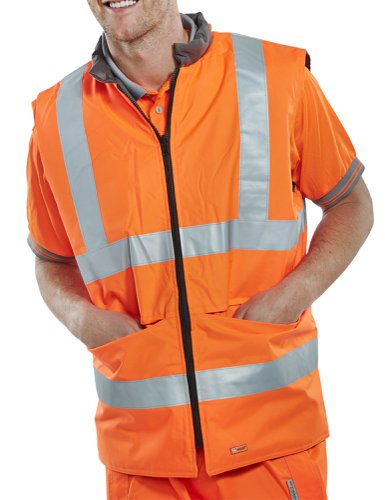 Beeswift Reversible Bodywarmer Orange / Grey L