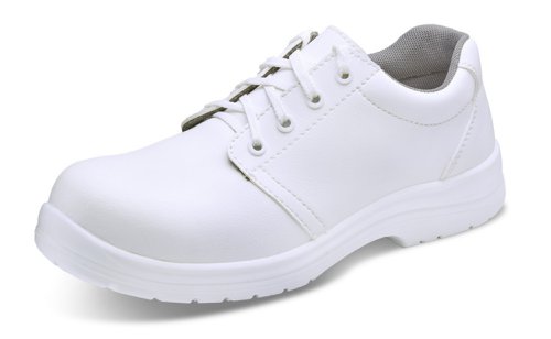 Beeswift Micro-Fibre Tie Shoe S2 White 06.5