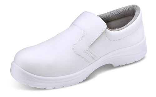 Beeswift Micro-Fibre Slip On Shoe S2 White 10.5
