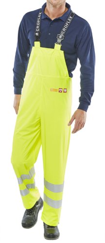 Beeswift Fire Retardant Anti-Static Bib Saturn Yellow L