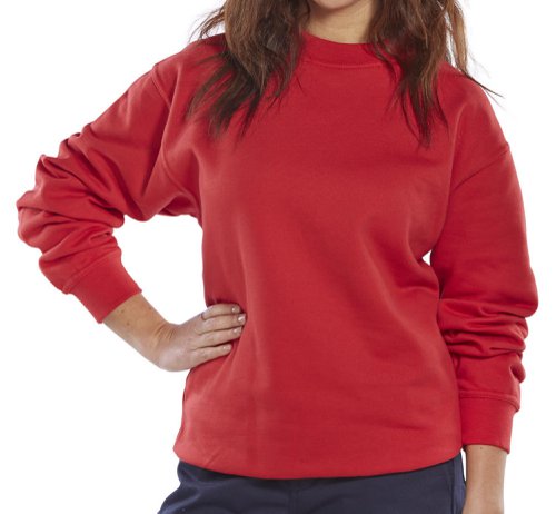 Beeswift Polycotton Sweatshirt Red 2XL
