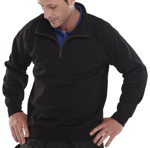 Beeswift Quarter Zip Sweatshirt Black L