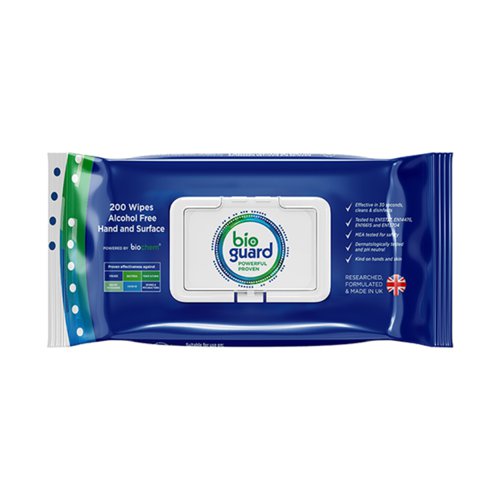 Bioguard 200 Soft Pack Hand and Surface Wipe Alcohol-Free