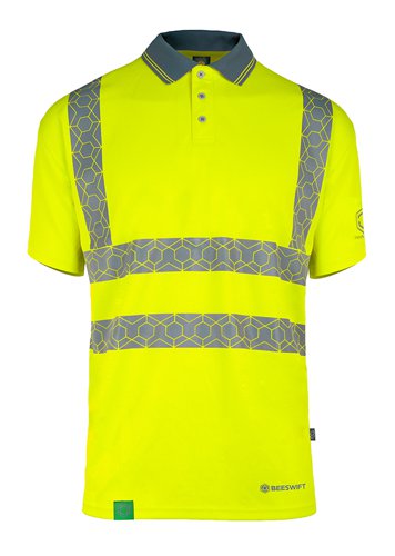 Envirowear Hi-Vis Polo Shirt Short Sleeve Saturn Yellow S