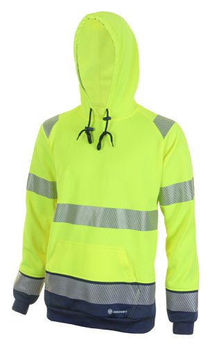 Beeswift High Visibility  Two Tone Hoody Saturn Yellow / Navy 2XL