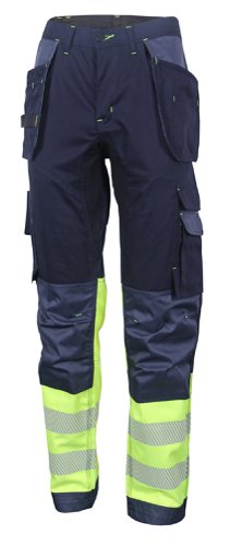 Beeswift High Visibility Two Tone Trousers Saturn Yellow / Navy 34T