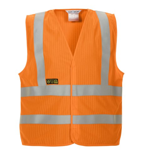 Hydrowear Mably High Visibility Flame Retardant Anti-Static Waistcoat Orange Sm