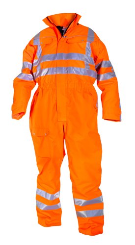 Hydrowear Uelsen Simply No Sweat High Visibility Waterproof Winter Coverall Orange L