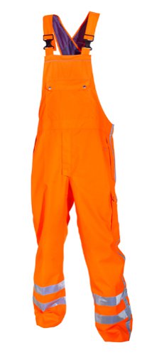 Hydrowear Utting Simply No Sweat High Visibility Waterproof Bib and Brace Orange S