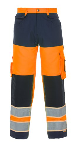 Hydrowear Idstein High Visibility Glow In dark Two Tone Trouser Orange / Navy 46