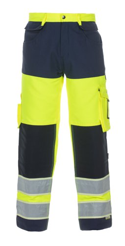 Hydrowear Idstein High Visibility Glow In dark Two Tone Trouser Saturn Yellow / Navy 44