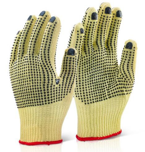 Beeswift Reinforced Glove Medium Weight Dotted Sz 9