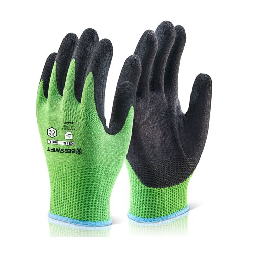 Beeswift Kutstop Micro Foam Nitrile Green Cut Level 5 Green 2XL