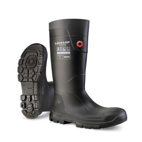 Dunlop Purofort Fieldpro Full Safety Boots Black Size 10 (EU44)