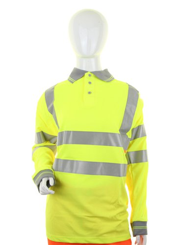 Beeswift LADIES Hi Visibility Long Sleeve POLO LGE