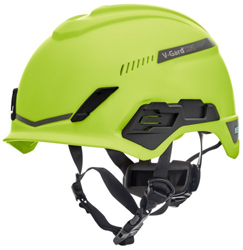 MSA V-Gard H1 Tri-Vented Helmet Lime Green