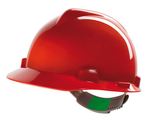 MSA V-Gard Safety Helmet Red