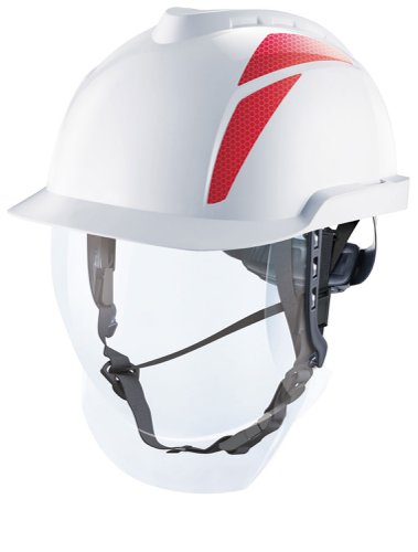 MSA V-Gard 950 Electrician Helmet White Set White / Red
