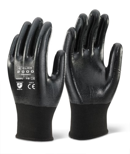 Beeswift Nitrile Fully Coated Polyester Black XL