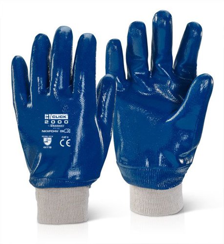 Beeswift Nitrile K/W F/C H/W Blue Sz 09 - Pack of 10