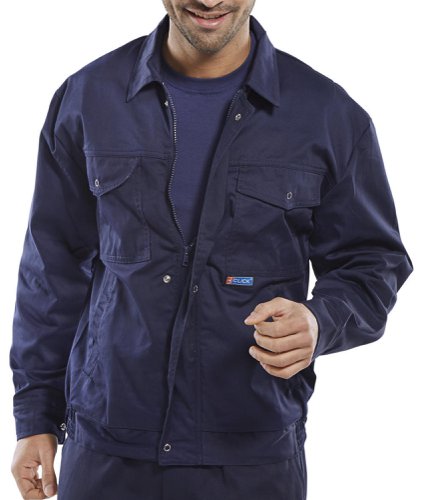 Beeswift Poly Cotton Drivers Jacket  Navy Blue 46