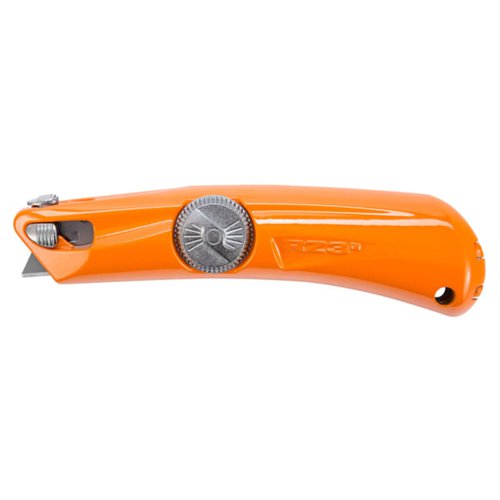 Metal spring back safety knife