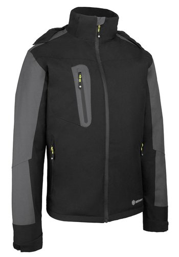 Beeswift Padded Rain Jacket Black/Grey Sml