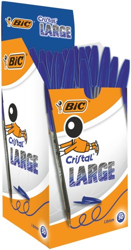BIC Cristal Blue Large Ballpoint Pen Pack of 50