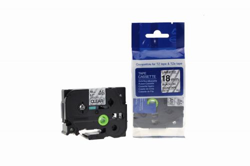 Compatible Brother P Touch TZe-141 Black on Clear also for TZ-141 Label Cassette