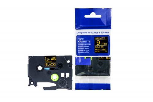Compatible Brother P-Touch TZe-324 Gold on Black also for TZ-324 Label Cassette