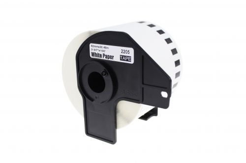 Compatible Brother DK22205 Continuous Length Paper White Tape Roll