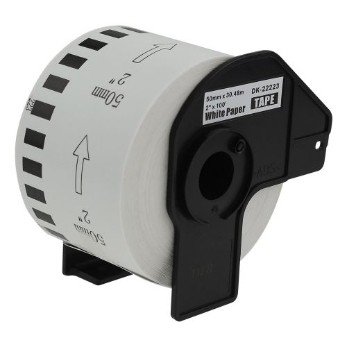 Compatible Brother DK22223 Continuous Length Paper White Tape Roll