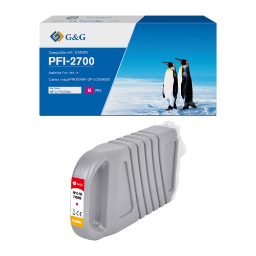 Compatible Canon G+G PFI-2700M Magenta Ink Cartridge