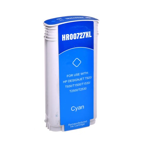 Remanufactured HP G+G 727C Cyan Wide Format Ink Cartridge B3P19A