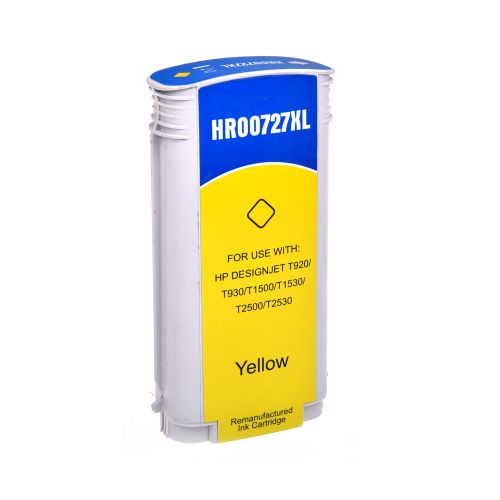 Remanufactured HP G+G 727Y Yellow Wide Format Ink Cartridge B3P21A
