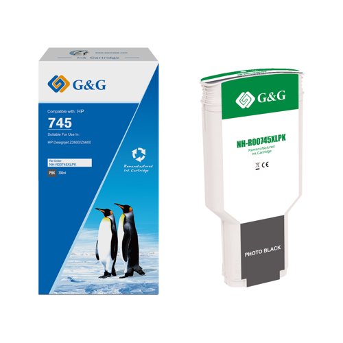 Remanufactured HP G+G 745 Photo Black High Capacity Ink Cartridge