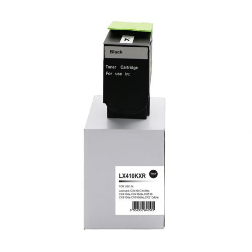 Remanufactured Lexmark CX410BK Black Hi Cap 80C2HK0 802HK Toner