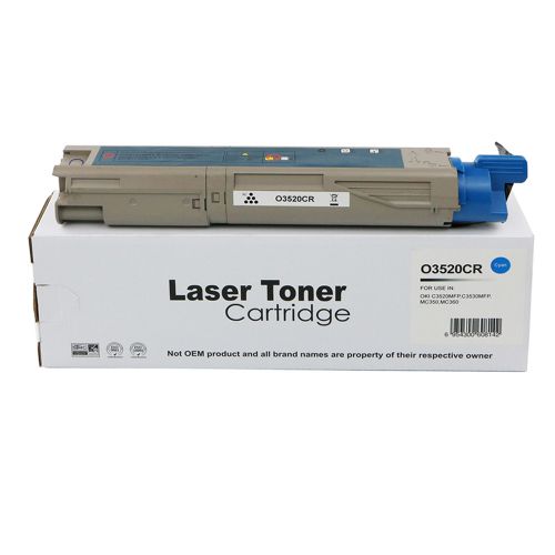 Remanufactured OKI C3520C Cyan 43459323 Toner