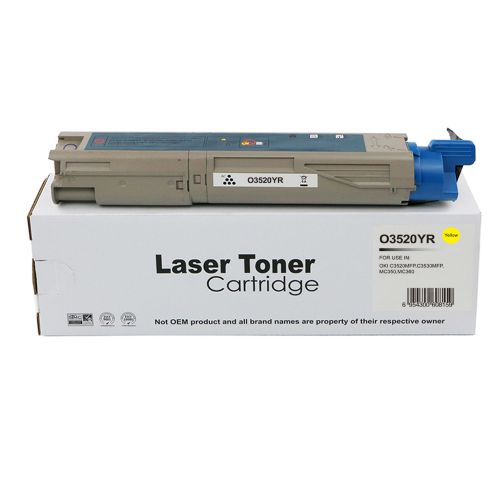 Remanufactured OKI C3520Y Yellow 43459321 Toner