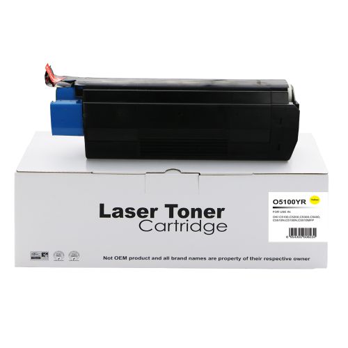 Remanufactured OKI C5300Y Yellow 42127405 Toner