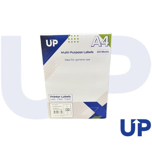 Alpa-Cartridge A4 Multipurpose Labels 10 Per Sheet 99.1 x 57mm (White) Pk of 100