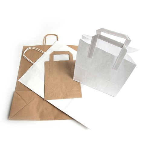 White Paper Carrier Bags 450 x 170 x 480mm (150)