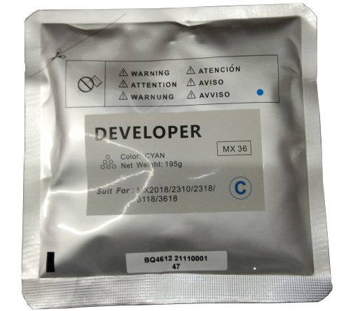 Compatible Sharp MX36 Cyan Developer Bag