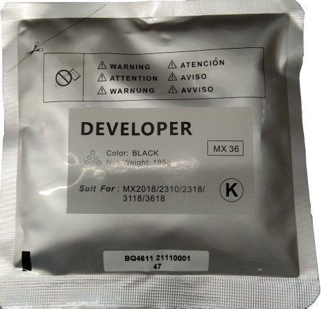 Compatible Sharp MX36 Black Developer Bag