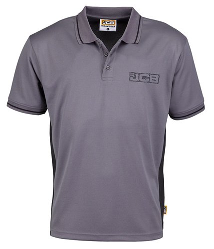 JCB Trade Grey/Black Polo M