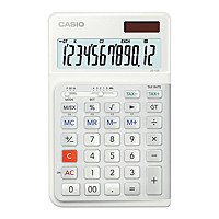 Casio JE-12E-EW 12 Digit Ergonomic Compact Desk Calculator White
