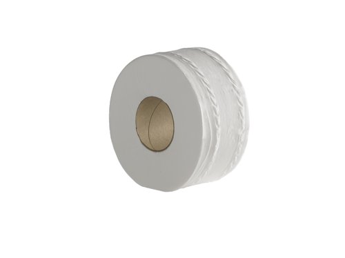 Satino 2 Ply White Mini Jumbo Toilet Rolls Packed 12X150M 60mm Core 77 Cases Per Pallet