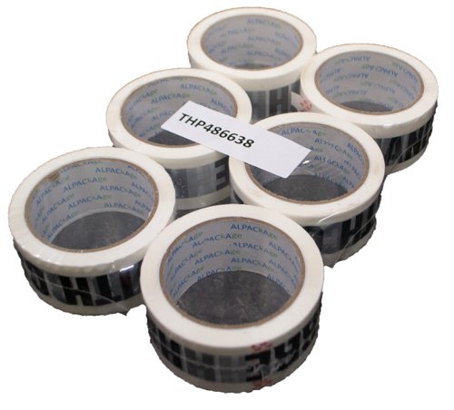 Printed BOPP Tape HANDLE WITH CARE Black/White 48mm 66m 38mu Pk 6
